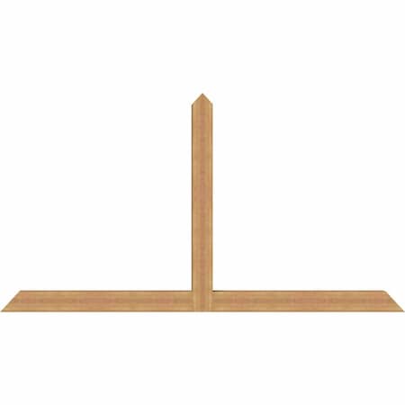Ekena Millwork Portland Timber Gable Bracket, Western Red Cedar, 108"W x 58"H x 5 1/2"D x 5 1/2"F, 13/12 Pitch GBW108X58X0606POR00SWR